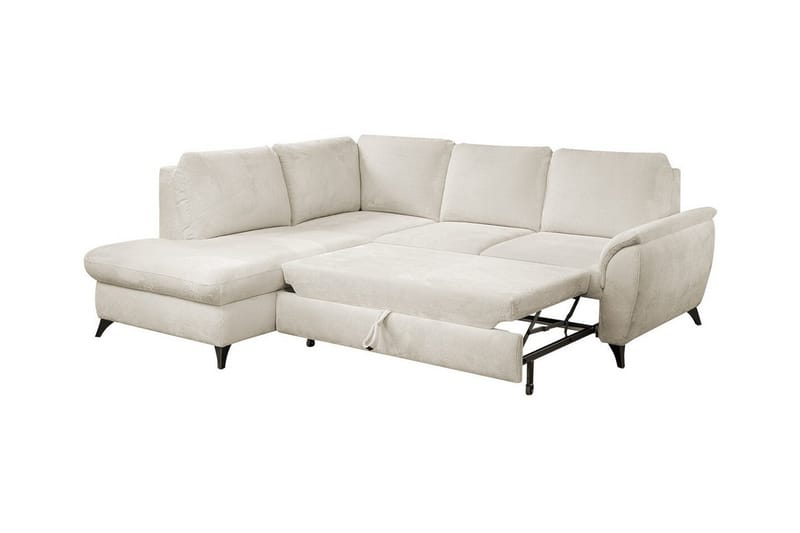 Hereford 3-sits Höger Hörnbäddsoffa 126x185 cm med Förvaring i Tyg - Grå - Möbler - Soffa - Bäddsoffa