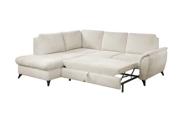 Hereford 3-sits Höger Hörnbäddsoffa 126x185 cm med Förvaring i Tyg - Gul - Möbler - Soffa - Bäddsoffa