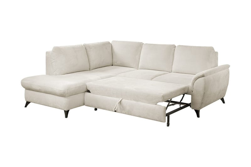 Hereford 3-sits Höger Hörnbäddsoffa 126x185 cm med Förvaring i Tyg - Gul - Möbler - Soffa - Bäddsoffa