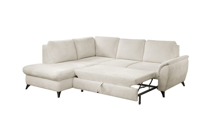 Hereford 3-sits Höger Hörnbäddsoffa med Förvaring i Tyg - Taupe - Möbler - Soffa - Bäddsoffa