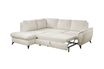 Hereford 3-sits Vänster Hörnbäddsoffa 126x185 cm med Förvaring i Tyg - Mörkgrå - Möbler - Soffa - Bäddsoffa
