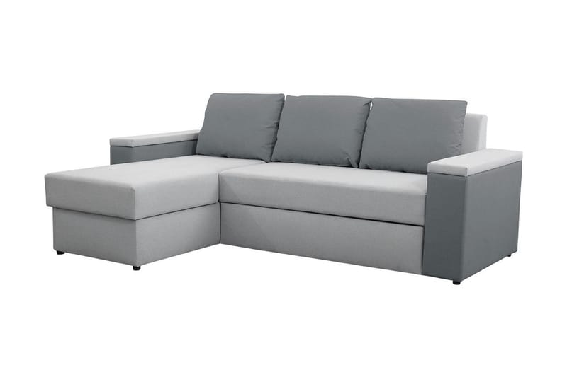 Herosa 3-sits Bäddsoffa med Divan med Förvaring - Grå - Möbler - Soffa - Bäddsoffa