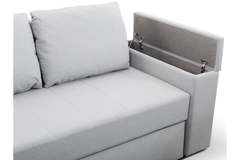 Herosa 3-sits Bäddsoffa med Divan med Förvaring - Grå/Grön - Möbler - Soffa - Bäddsoffa