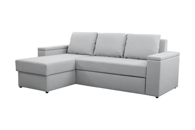 Herosa 3-sits Bäddsoffa med Divan med Förvaring - Ljusgrå - Möbler - Soffa - Bäddsoffa