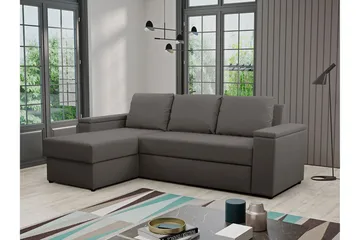 Herosa 3-sits Bäddsoffa med Divan med Förvaring - Mörkgrå - Möbler - Soffa - Bäddsoffa