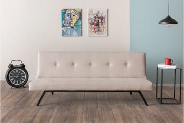 Hetalia 3-sits Längsbäddad Bäddsoffa 102x180 cm i Tyg - Beige - Möbler - Soffa - Bäddsoffa