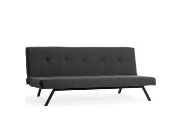 Hetalia 3-sits Längsbäddad Bäddsoffa 102x180 cm i Tyg - Mörkgrå - Möbler - Soffa - Bäddsoffa
