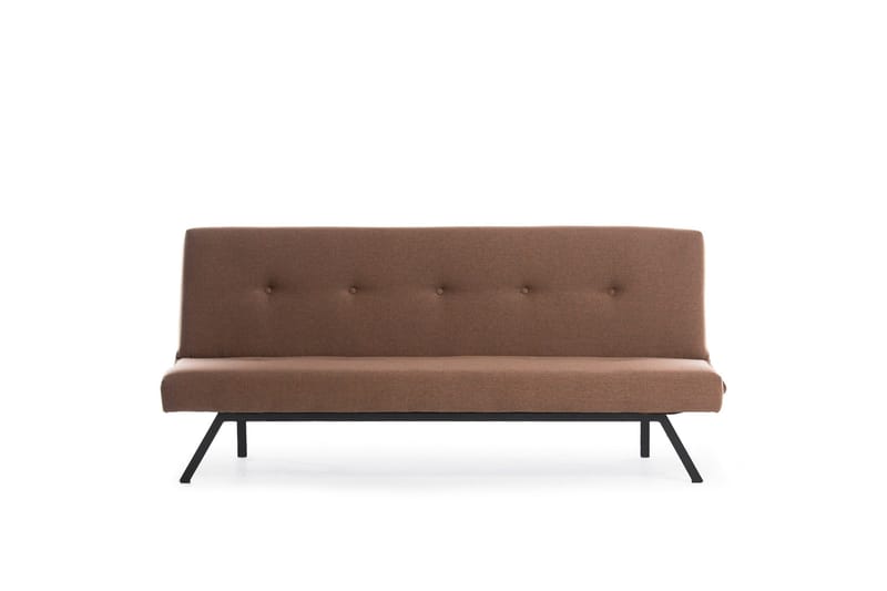 Hetalia 3-sits Rektangulär Längsbäddad Fällbar Bäddsoffa 102x180 cm i Tyg - Brun - Möbler - Soffa - Bäddsoffa