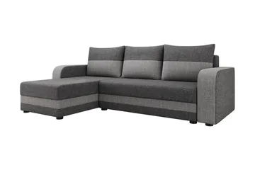 Hewlet 3-sits Divanbäddsoffa Vänster - Grå - Möbler - Soffa - Bäddsoffa