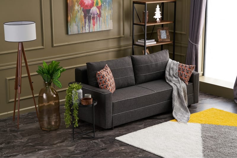 Highbank Bäddsoffa 3-sits 185x150 - Antracit - Möbler - Soffa - Bäddsoffa