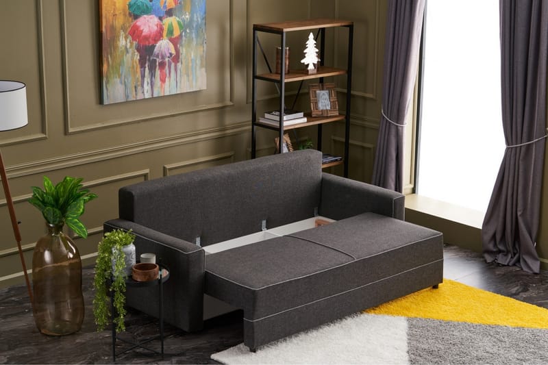 Highbank Bäddsoffa 3-sits 185x150 - Antracit - Möbler - Soffa - Bäddsoffa