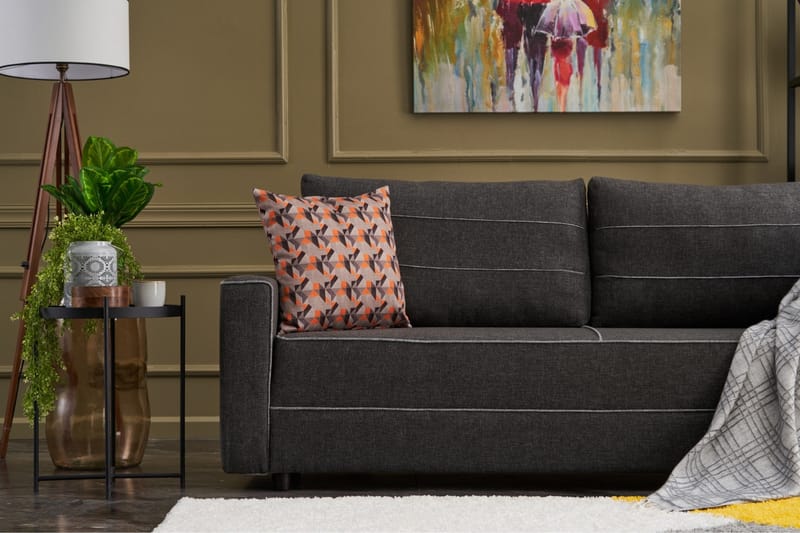 Highbank Bäddsoffa 3-sits 185x150 - Antracit - Möbler - Soffa - Bäddsoffa