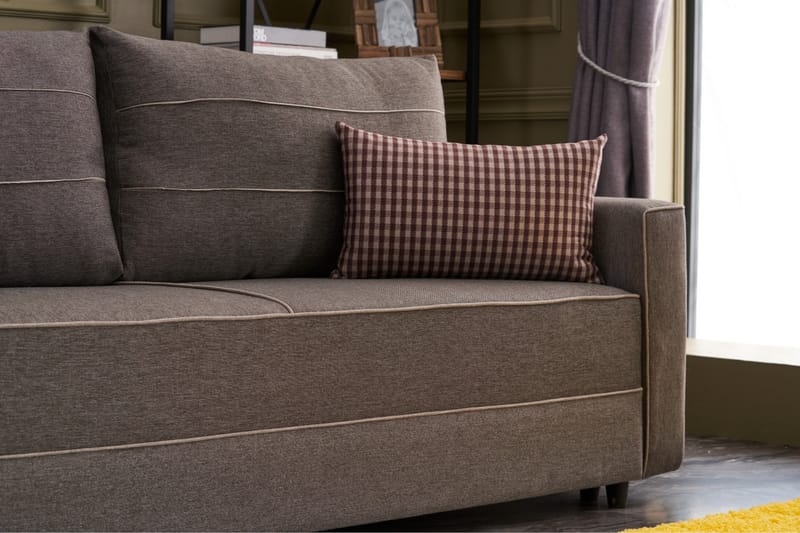 Highbank Bäddsoffa 3-sits 185x150 - Brun - Möbler - Soffa - Bäddsoffa