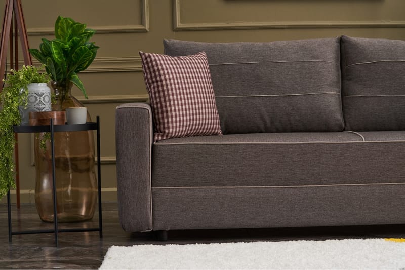 Highbank Bäddsoffa 3-sits 185x150 - Brun - Möbler - Soffa - Bäddsoffa