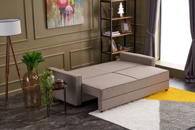 Highbank Bäddsoffa 3-sits 185x150 - Cream - Möbler - Soffa - Bäddsoffa