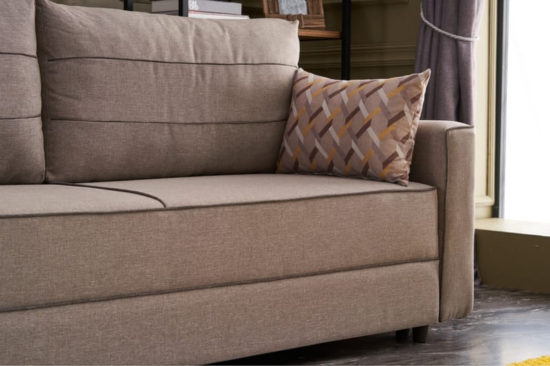 Highbank Bäddsoffa 3-sits 185x150 - Cream - Möbler - Soffa - Bäddsoffa