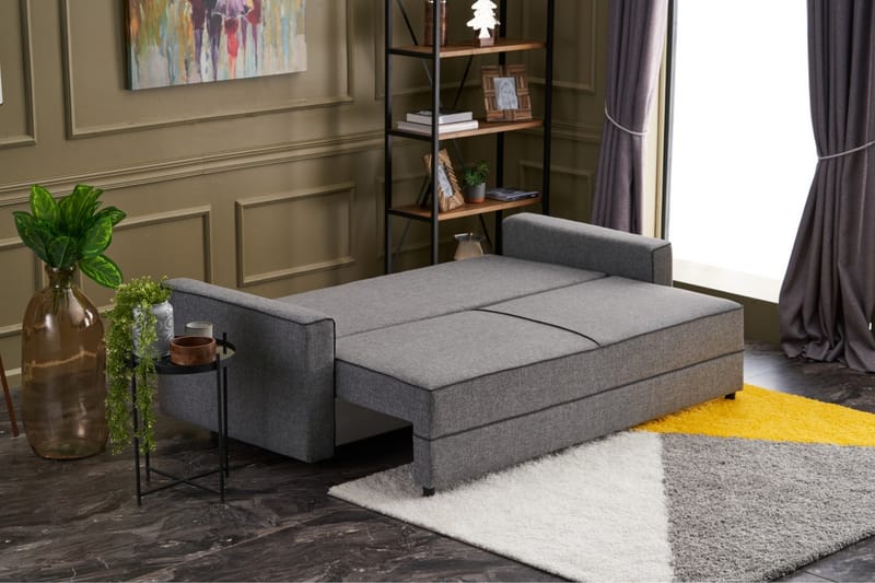 Highbank Bäddsoffa 3-sits 185x150 - Grå - Möbler - Soffa - Bäddsoffa