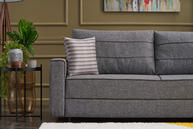 Highbank Bäddsoffa 3-sits 185x150 - Grå - Möbler - Soffa - Bäddsoffa