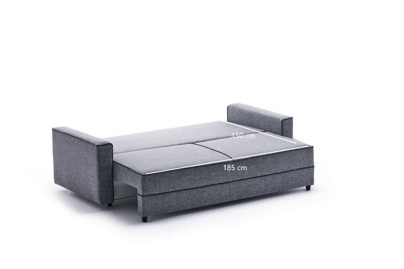 Highbank Bäddsoffa 3-sits 185x150 - Grå - Möbler - Soffa - Bäddsoffa