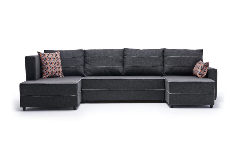 Highbank Bäddsoffa m. Divan 4-sits 200x150 - Antracit - Möbler - Soffa - Bäddsoffa