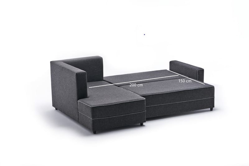 Highbank Bäddsoffa m. Divan 4-sits 200x150 - Antracit - Möbler - Soffa - Bäddsoffa