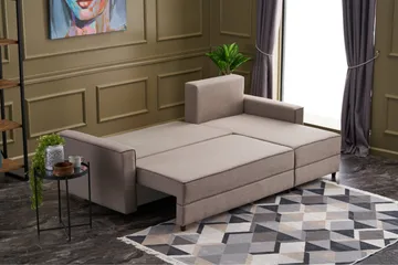 Highbank Bäddsoffa m. Divan 4-sits 200x150 - Cream - Möbler - Soffa - Bäddsoffa