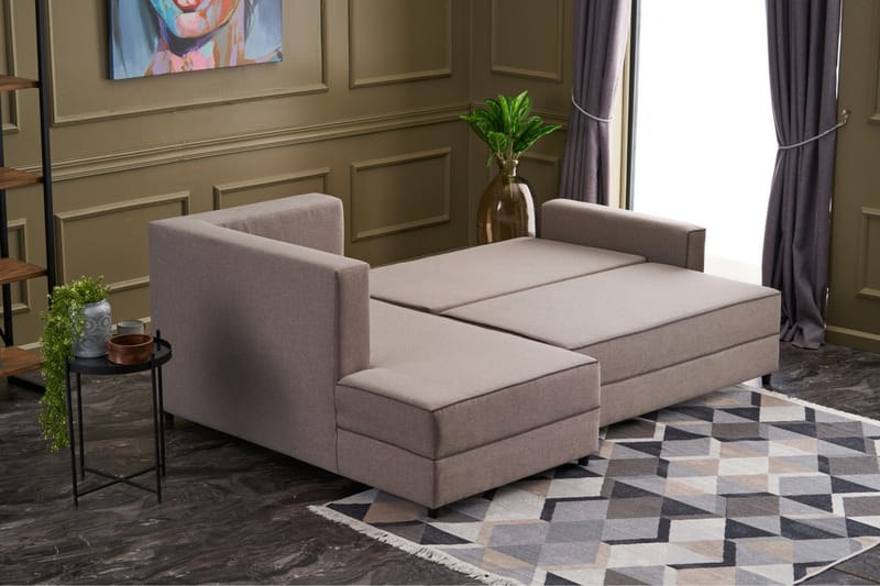 Highbank Bäddsoffa m. Divan 4-sits 200x150 - Cream - Möbler - Soffa - Bäddsoffa