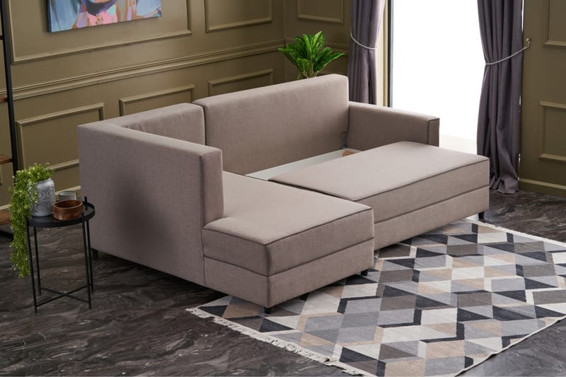 Highbank Bäddsoffa m. Divan 4-sits 200x150 - Cream - Möbler - Soffa - Bäddsoffa