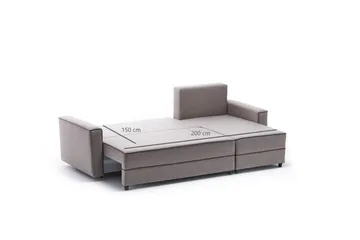 Highbank Bäddsoffa m. Divan 4-sits 200x150 - Cream - Möbler - Soffa - Bäddsoffa
