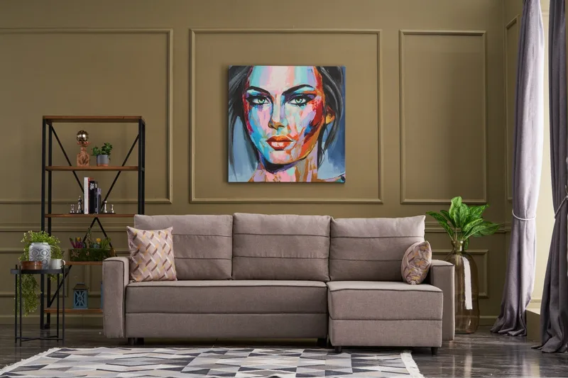 Highbank Bäddsoffa m. Divan 4-sits 200x150 - Cream - Möbler - Soffa - Bäddsoffa