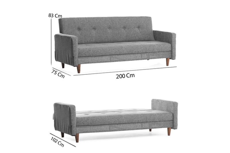 Hiko Bäddsoffa - Ljusgrå - Möbler - Soffa - Bäddsoffa