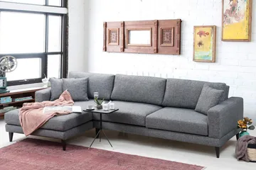 Hilari Bäddsoffa med Divan Vänster - Grå - Möbler - Soffa - Bäddsoffa