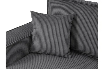 Hobson Bäddsoffa Dubbeldivan 4-sits i Plysch - Grå - Möbler - Soffa - Bäddsoffa