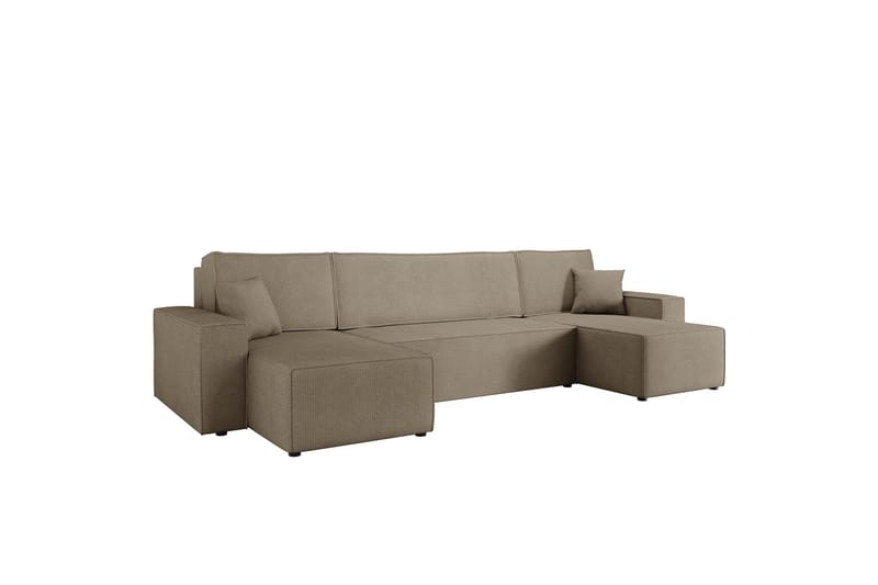 Hobson Bäddsoffa Dubbeldivan 4-sits i Plysch - Brun - Möbler - Soffa - Bäddsoffa