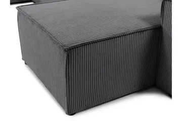 Hobson Bäddsoffa Dubbeldivan 4-sits i Plysch - Grå - Möbler - Soffa - Bäddsoffa