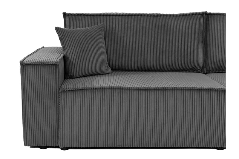 Hobson Bäddsoffa Dubbeldivan 4-sits i Plysch - Grå - Möbler - Soffa - Bäddsoffa