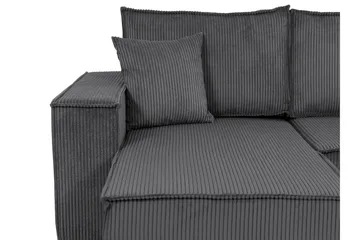 Hobson Bäddsoffa Dubbeldivan 4-sits i Plysch - Grå - Möbler - Soffa - Bäddsoffa