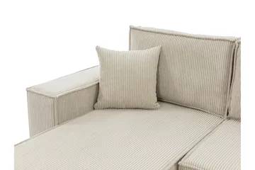 Hobson Bäddsoffa med Divan 3-sits i Plysch - Beige - Möbler - Soffa - Bäddsoffa