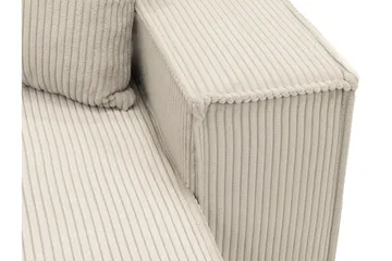 Hobson Bäddsoffa med Divan 3-sits i Plysch - Beige - Möbler - Soffa - Bäddsoffa