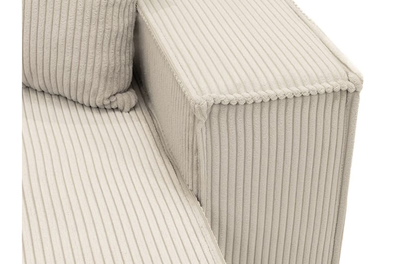 Hobson Bäddsoffa med Divan 3-sits i Plysch - Vit - Möbler - Soffa - Bäddsoffa