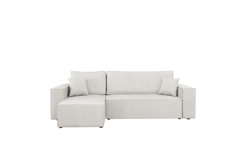 Hobson Bäddsoffa med Divan 3-sits i Plysch, Vit