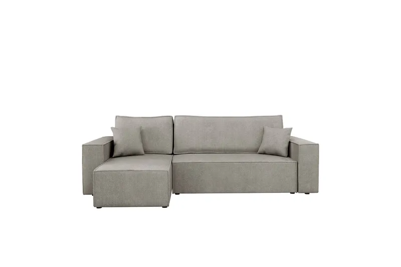 Hobson Bäddsoffa med Divan 3-sits i Plysch, Grå