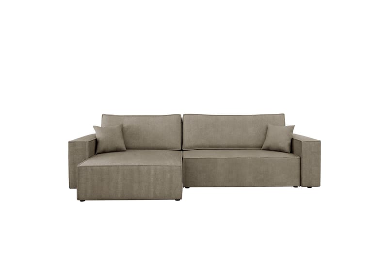 Hobson Bäddsoffa med Divan 3-sits i Plysch - Brun - Möbler - Soffa - Bäddsoffa