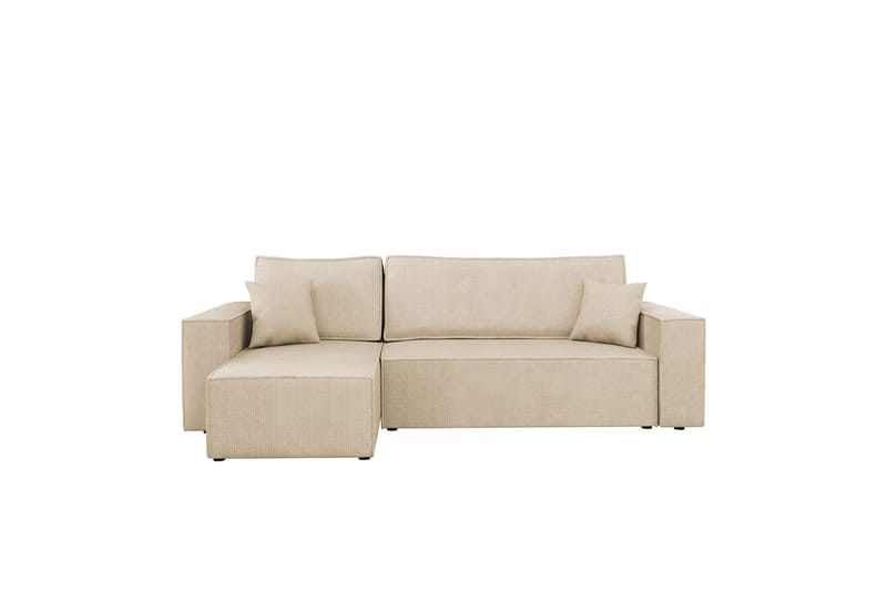 Hobson Bäddsoffa med Divan 3-sits i Plysch - Beige - Möbler - Soffa - Bäddsoffa