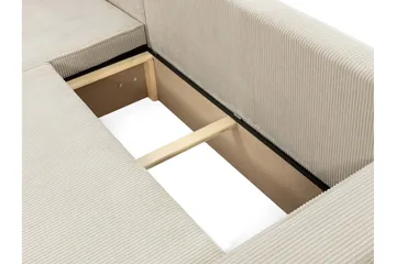 Hobson Bäddsoffa med Divan 3-sits i Plysch - Beige - Möbler - Soffa - Bäddsoffa