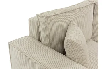 Hobson Bäddsoffa med Divan 3-sits i Plysch - Beige - Möbler - Soffa - Bäddsoffa