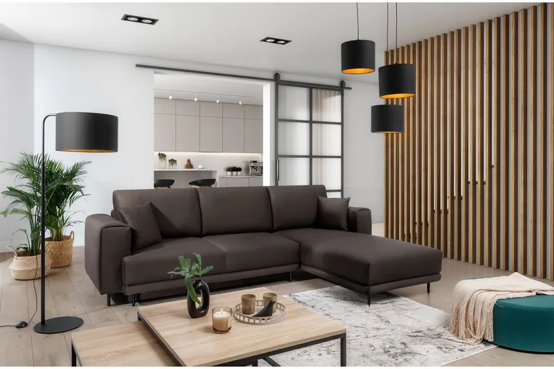 Hopland 3-sits Bäddsoffa m. Divan med Förvaring - Grå - Möbler - Soffa - Bäddsoffa