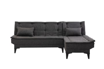 Hunterville 4-sits L-formad Bäddsoffa 107x225 cm i Tyg - Grå - Möbler - Soffa - Bäddsoffa