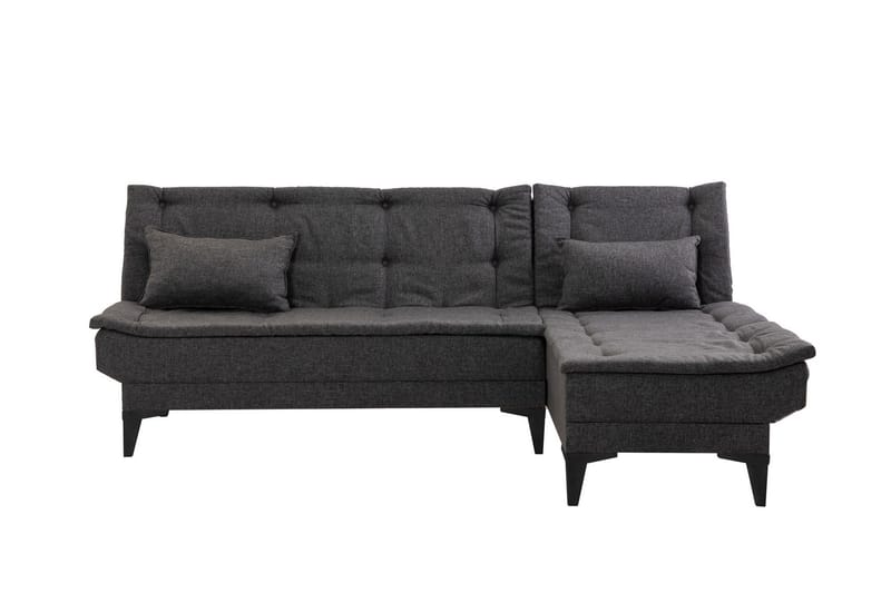 Hunterville 4-sits L-formad Bäddsoffa 107x225 cm i Tyg - Grå - Möbler - Soffa - Bäddsoffa