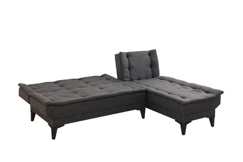 Hunterville 4-sits L-formad Bäddsoffa 107x225 cm i Tyg - Grå - Möbler - Soffa - Bäddsoffa